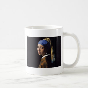 Vermeer Girl Pearl Earring Masterbit Painting Kaffemugg