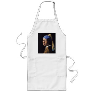Vermeer Girl Pearl Earring Masterbit Painting Långt Förkläde