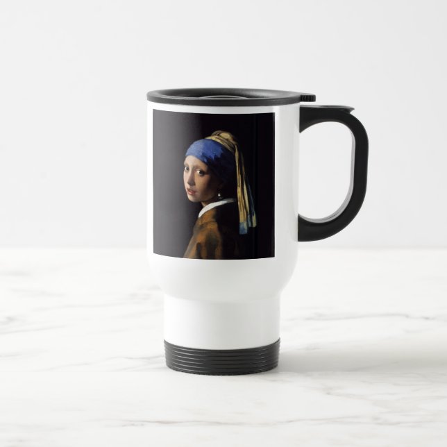 Vermeer Girl Pearl Earring Masterbit Painting Resemugg (Höger)