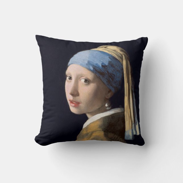 Vermeer Girl with Pearl Earring Kudde (Framsida)