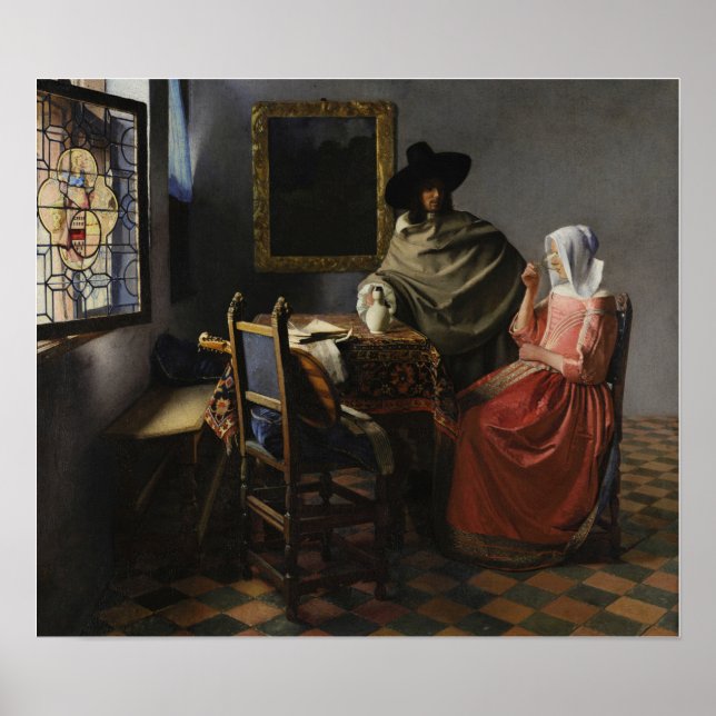Vermeer - glaset Vin 1661 Poster (Framsidan)