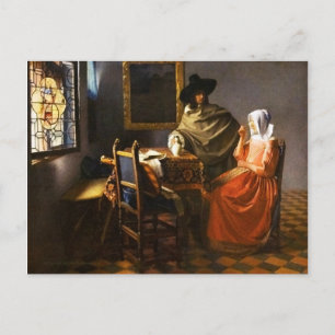 Vermeer Glass Vin Vykort