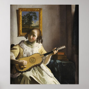 Vermeer - Guitar Player 1673 Poster
