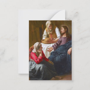Vermeer - Kristus i huset Martha och Mary Anteckningskort