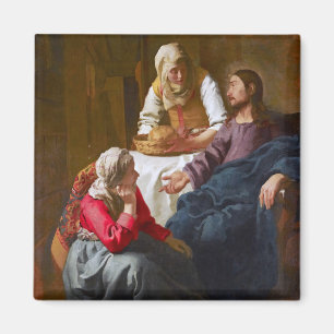 Vermeer - Kristus i huset Martha och Mary Magnet