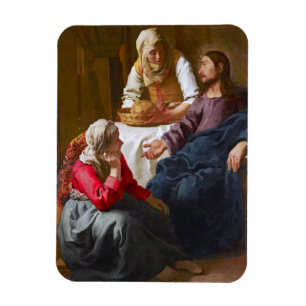 Vermeer - Kristus i huset Martha och Mary Magnet
