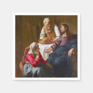 Vermeer - Kristus i huset Martha och Mary Pappersservett