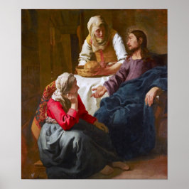 Vermeer - Kristus i huset Martha och Mary Poster