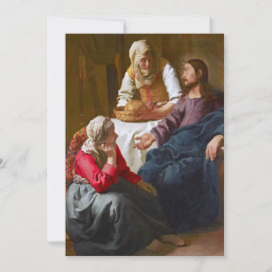 Vermeer - Kristus i huset Martha och Mary Tack Kort