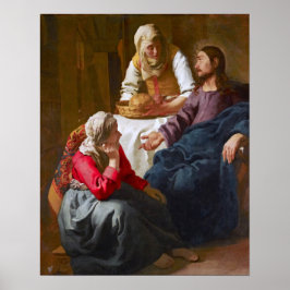Vermeer - Kristus i Marta och Marias hus Poster