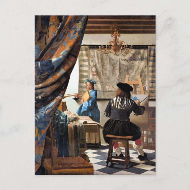Vermeer - Målerikonsten Vykort (Framsida)