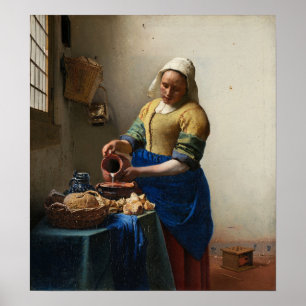 Vermeer - Milkmaid 1661 Poster