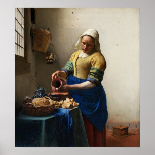 Vermeer Milkmaidaffischen Poster