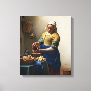 Vermeer Milkmaidkanfassjalen Canvastryck