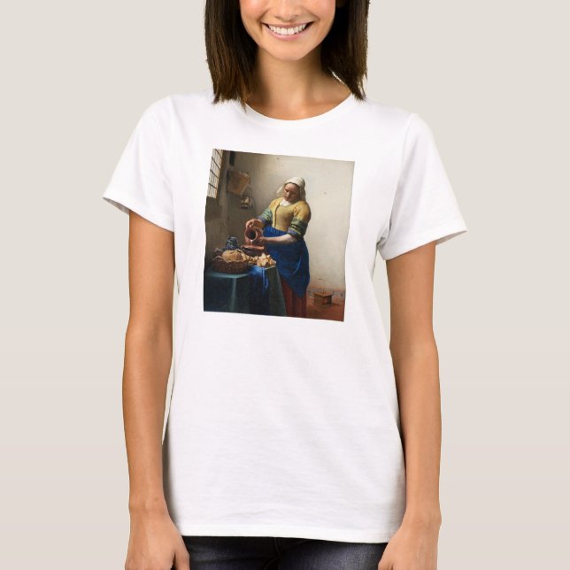 Vermeer MilkmaidT-tröja Tee Shirt (Framsida)