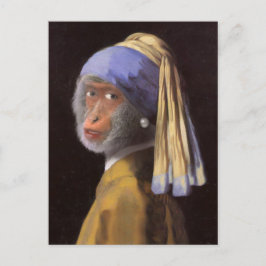 Vermeer Pärla Örhänge Apa Schimpans Vykort