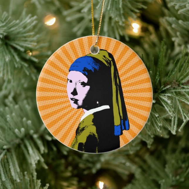 Vermeer Pärlörhänge  Popkonst Julgransprydnad Keramik (Träd)