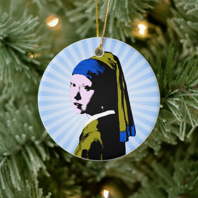 Vermeer Pärlörhänge  Popkonst Julgransprydnad Keramik (Träd)