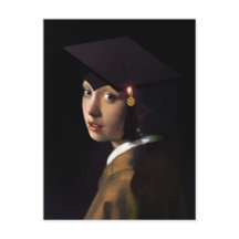 Vermeer Pearl Earring Studenten Grad Cap