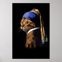 Vermeer Spoof Puss med ett stort inlägg