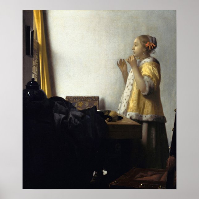 Vermeer - Unga kvinnor med pepparklace 1665 Poster (Framsidan)
