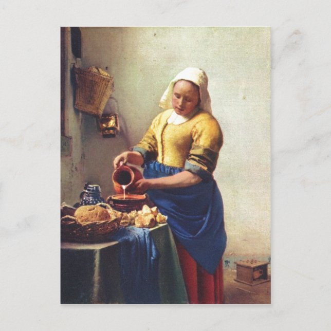 Vermeer van Delft, Jan Milchausgie?ende Magd The M Vykort (Framsida)