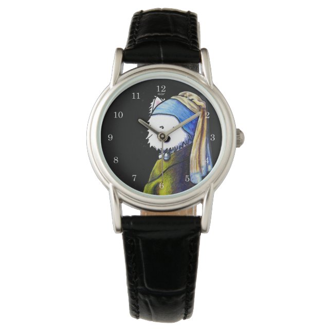 Vermeer Westie Girl Armbandsur (Framsida)