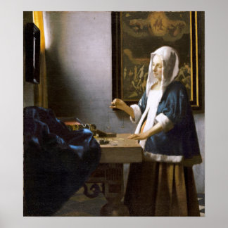 Vermeer: Woman Holding a Balance Poster