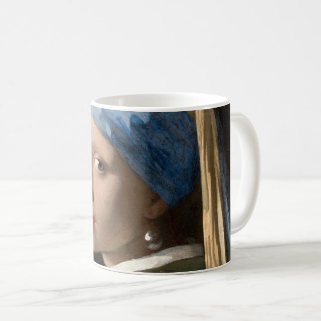 Vermeers flicka med Pearl Earring Kaffemugg (Framsida höger)
