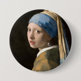 Vermeers flicka med Pearl Earring Knapp