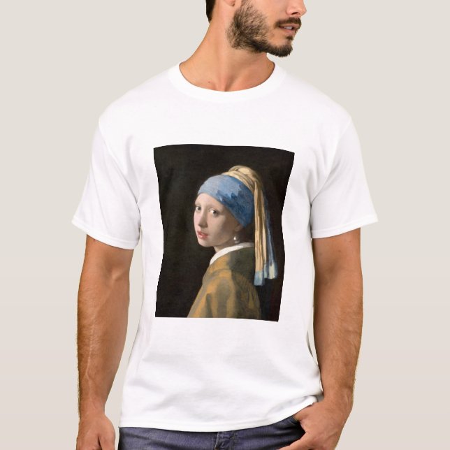 Vermeers flicka med Pearl Earring T Shirt (Framsida)