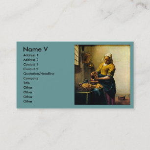 Vermeers hällande mjölk för Maidservant (circa Visitkort
