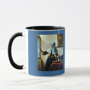 Vermeers Young Woman med Vatten Pitcher ca 1665 Mugg