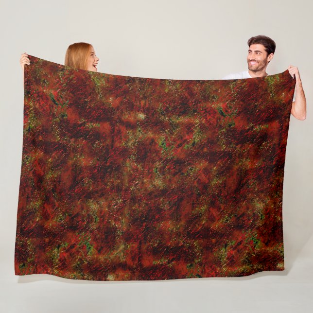 Vermelho forte esfolado sobre o cinza áspero fleecefilt (På plats)