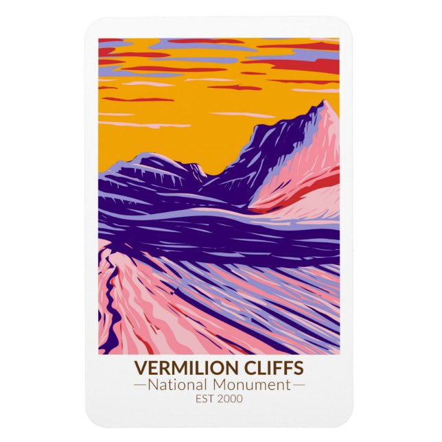 Vermilion Cliffs National Monument White Pocket Magnet (Vertikal)