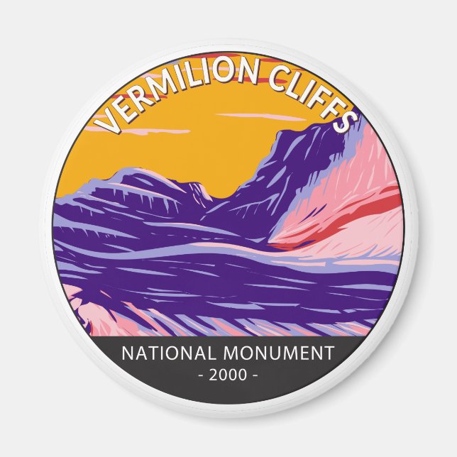 Vermilion Cliffs National Monument White Pocket Magnet (Framsidan)
