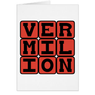 Vermilion, Färg Hälsningskort