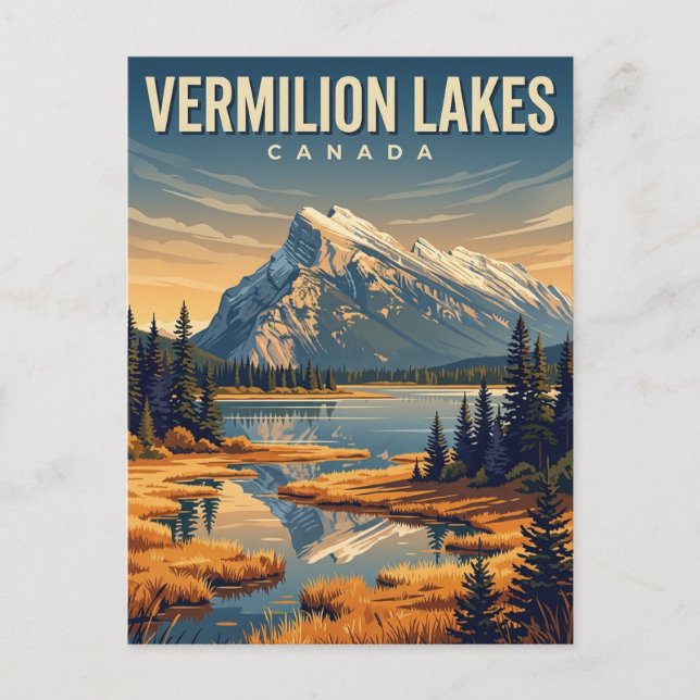 Vermilion Lakes Kanada Vykort (Framsida)