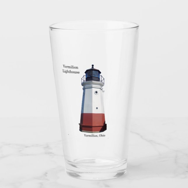 Vermilion Lighthouse-glas Glaskopp (Framsida)