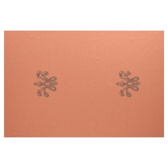 Vermilion Marie Antoinette initial upholstery Tyg (Yard)