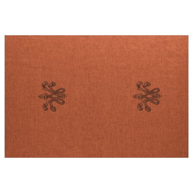 Vermilion Marie Antoinette initial upholstery Tyg (Yard)