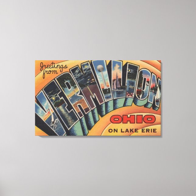 Vermilion, Ohio - Stora Brev Scenes Canvastryck (Framsida)