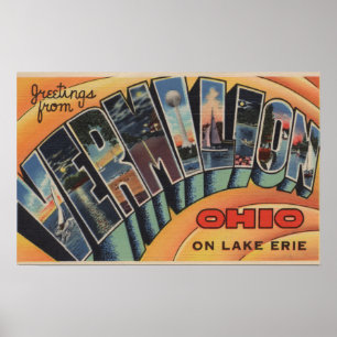 Vermilion Ohio - stora brevplatser Poster