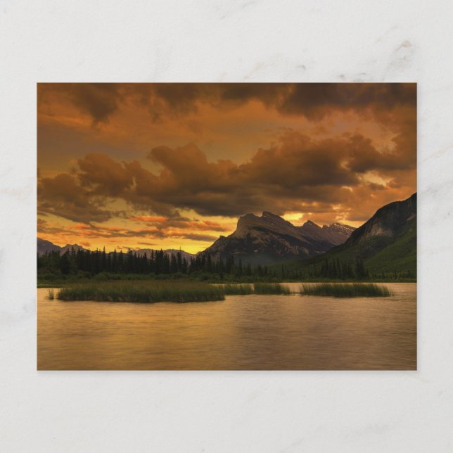 Vermilion Sjöar Sunset Vykort (Framsida)