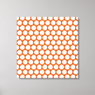 Vermiljon Asian Moods Ikat Dots Canvastryck