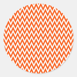 Vermiljon Elegant Chevron Design Runt Klistermärke