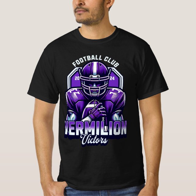 Vermiljon Football Klubb Graphic T-shirt (Framsida)