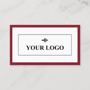 Vermiljon Gräns din Logotyp minimalistisk Visitkort