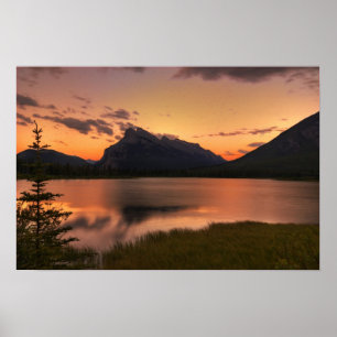 Vermiljon Sjöar Sunset Poster