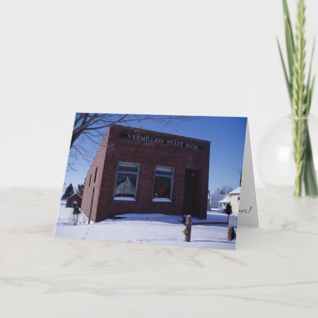 “Vermillion State Bank" Julkort Kort (Framsida)